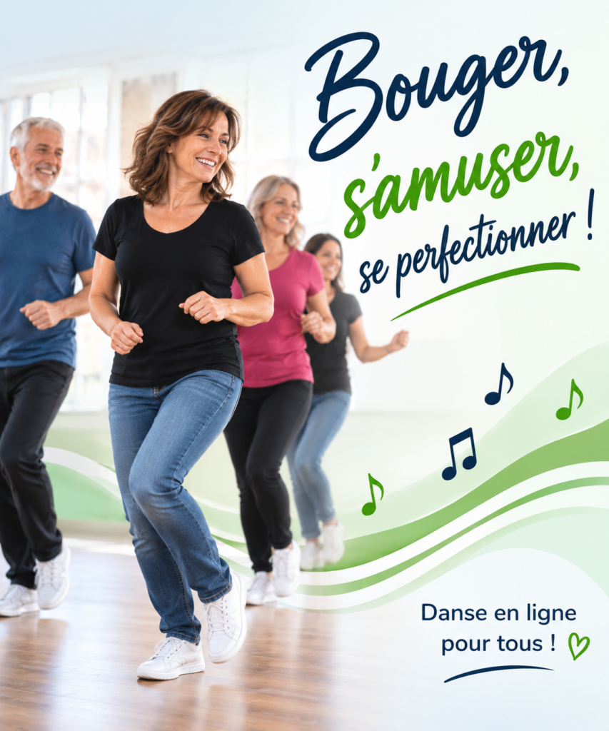 Participants à une pratique de danse en ligne sociale