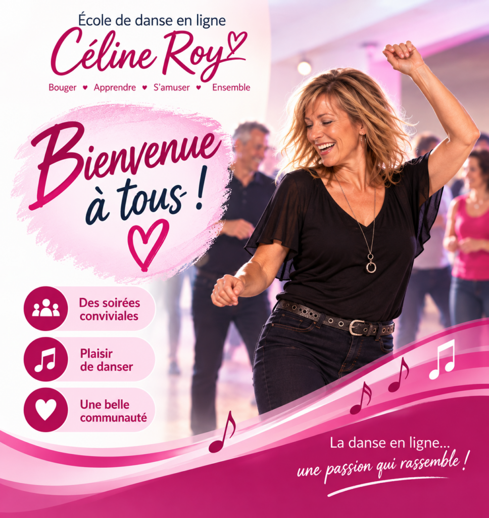 Participants lors d’une soirée de danse en ligne sociale